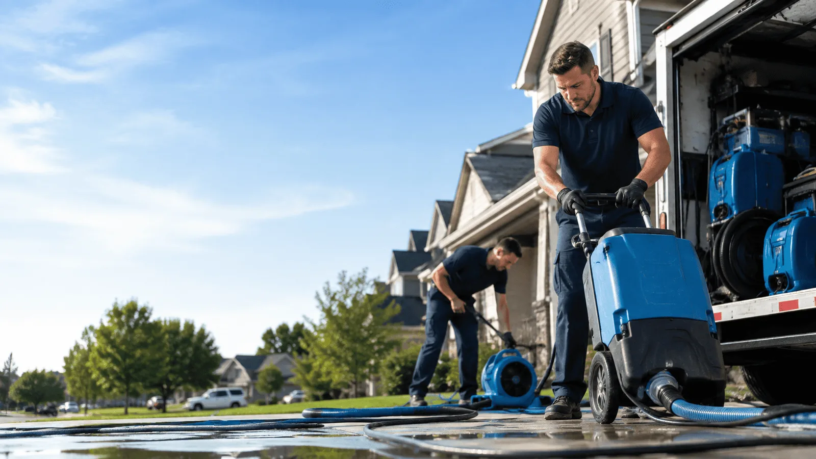Dehumidification being performed in Holdenville, OK